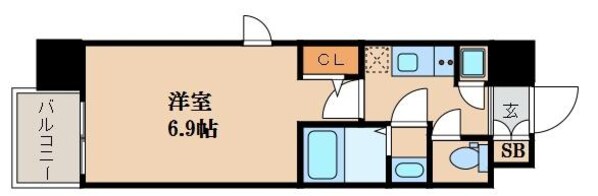 弁天町駅 徒歩9分 7階の物件間取画像